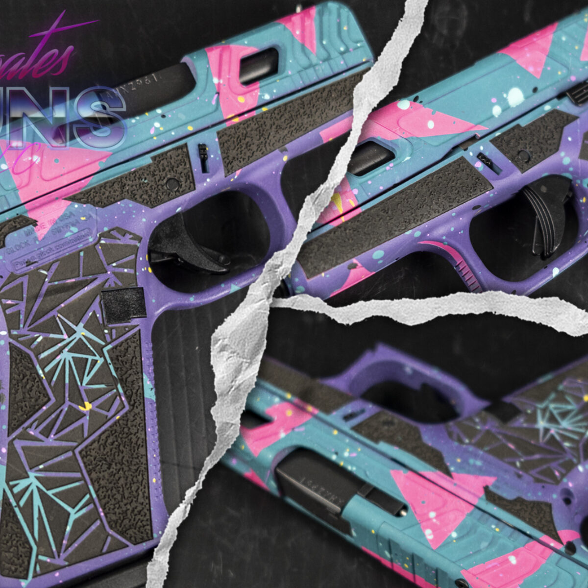 Sharkcoast Tactical Glock 43X 80's Day Cerakote | Coates Guns LLC