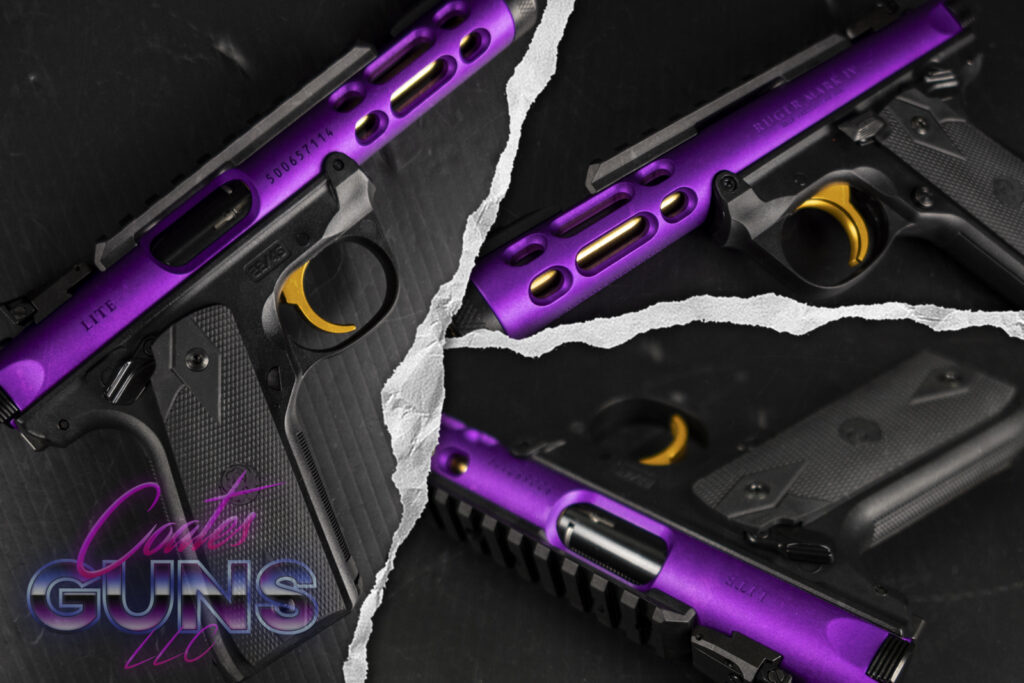 Ruger Mark IV 22/45 Lite Purple & Gold